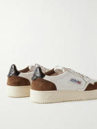 Autry - Medalist Leather-Trimmed Suede Sneakers - White