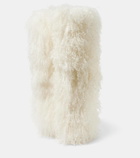 Paris Texas Shearling over-the-knee boots