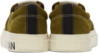 Junya Watanabe Green Stepney Workers Club Edition Suede Slip-On Sneakers