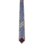 Dries Van Noten Blue & Burgundy Paisley Tie