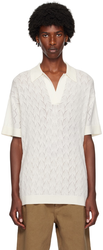 Photo: King & Tuckfield Off-White Lightweight Polo