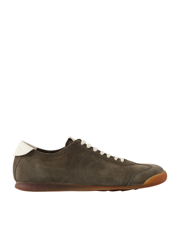 Photo: Officine Creative - Hazel 001 Leather-Trimmed Suede Sneakers - Green