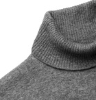 Loro Piana - Mélange Cashmere and Silk-Blend Rollneck Sweater - Gray