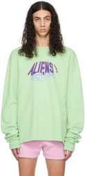 Liberal Youth Ministry SSENSE Exclusive Green Aliens Sweatshirt