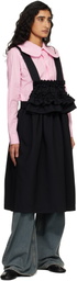 Comme des Garçons Girl Black Gabardine Midi Skirt.