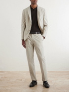 Boglioli - Straight-Leg Cotton-Blend Suit Trousers - Neutrals
