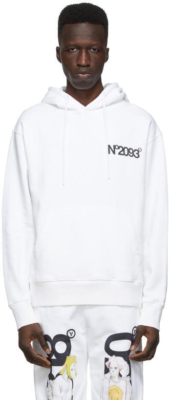 Photo: Aitor Throup’s TheDSA SSENSE Exclusive White 'No2093' Hoodie