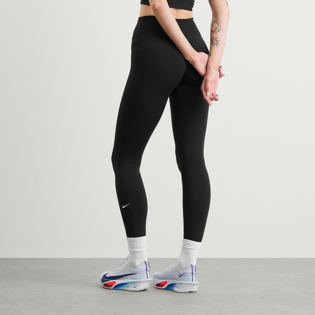 Nike Women's One Dri-FIT High-Waisted Leggings in Black/White