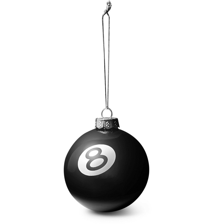 Photo: Stüssy - 8 Ball Logo-Print Glass Bauble - Black