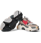 Balenciaga - Triple S Mesh, Nubuck and Leather Sneakers - Men - Multi