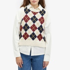 Levi's Women's Knitted Argyle Vest in Blue