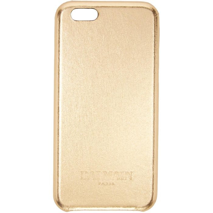 Photo: Balmain Gold Leather iPhone 6 Case