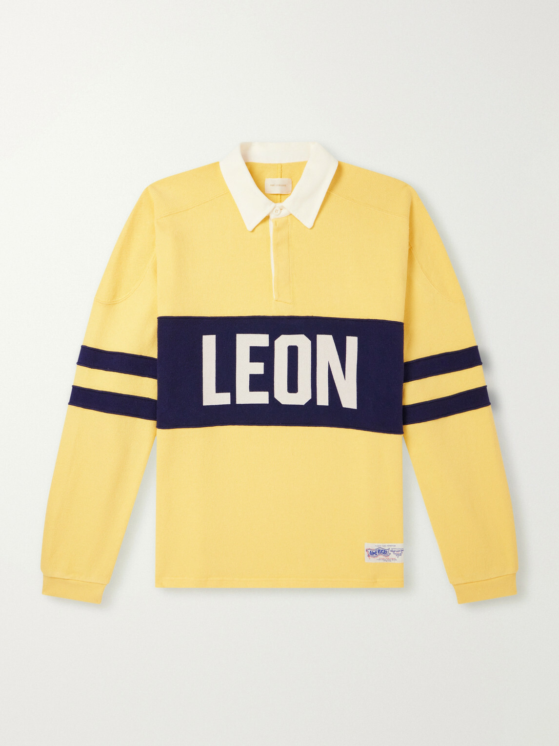 Aimé Leon Dore - Logo-Printed Striped Cotton Polo Shirt - Yellow