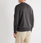 Maison Kitsuné - Logo-Appliquéd Wool Sweater - Gray