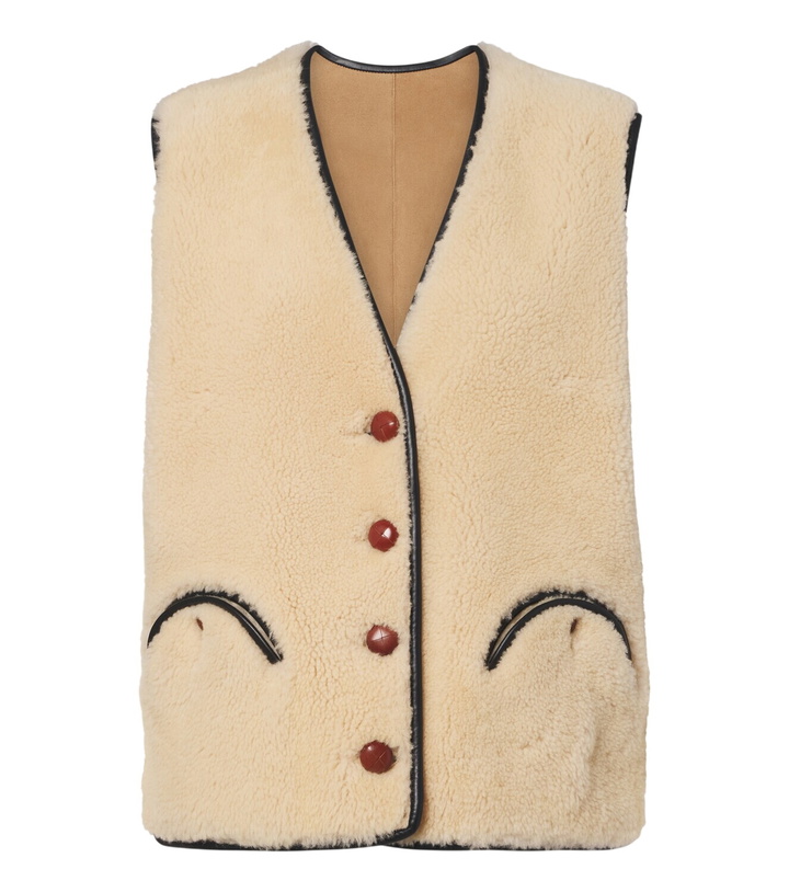 Photo: Blazé Milano Gliss leather-trimmed shearling vest