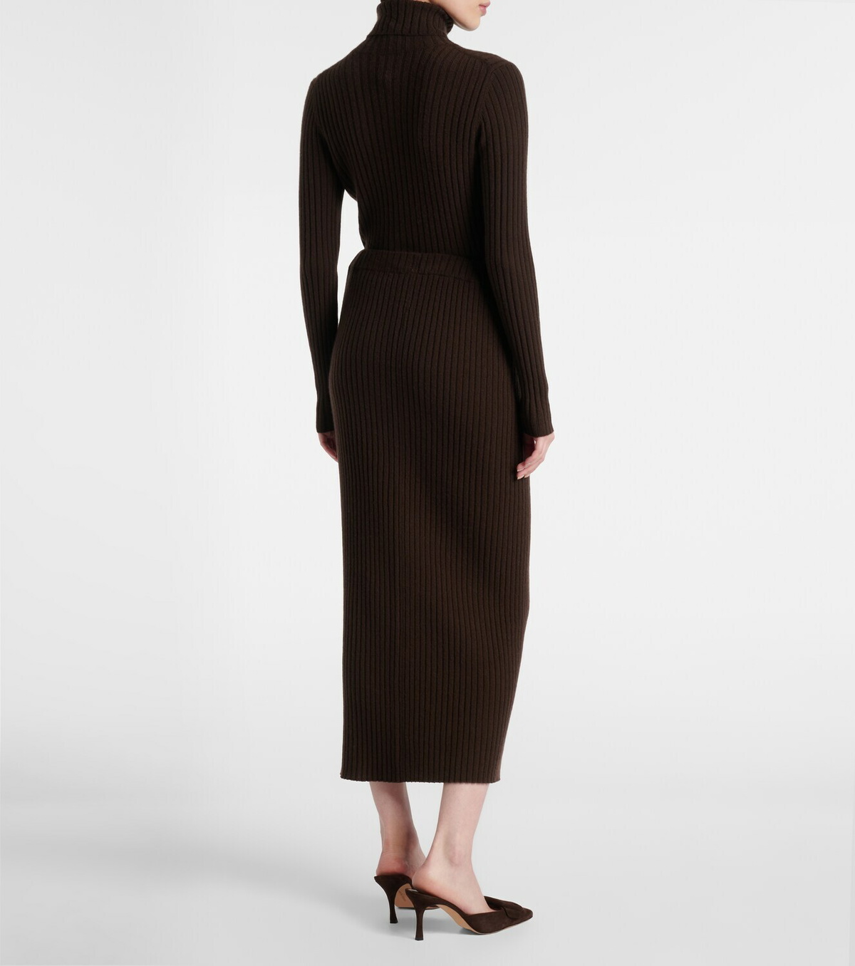 Jardin des Orangers Ribbed-knit cashmere maxi skirt