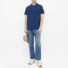 Moncler Men's Macro Logo Polo Shirt in Navy