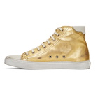 Saint Laurent Gold Bedford Mid-Top Sneakers