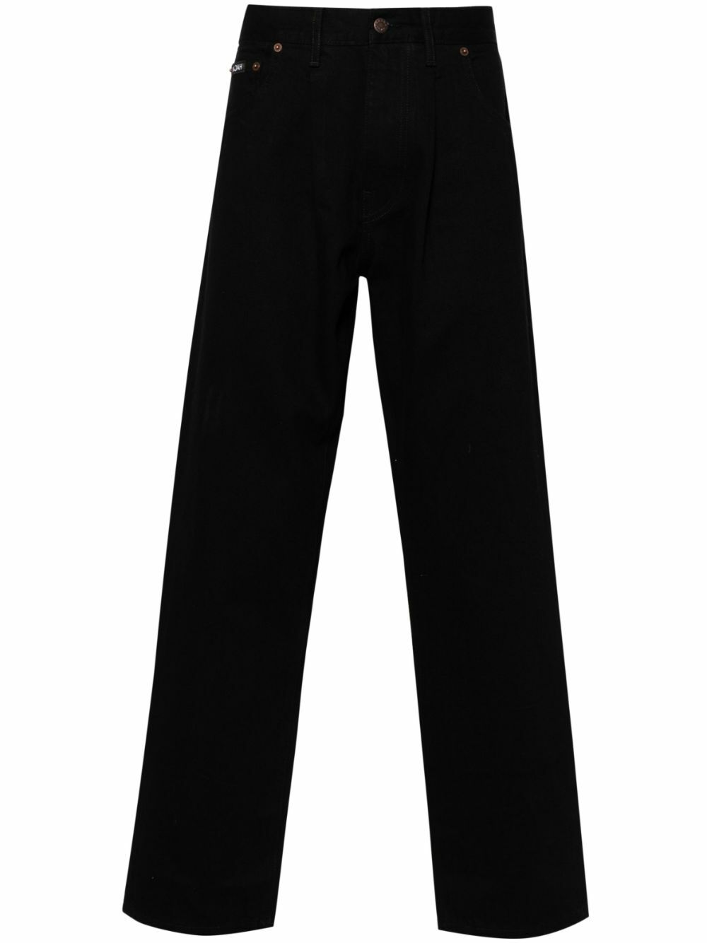 NOAH NY Black Mid-Rise Straight-Leg Jeans