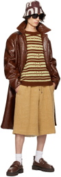 Dries Van Noten Brown & Green Striped Sweater