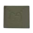 Gucci Men's Jumbo GG Logo Wallet in Olive