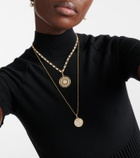 FoundRae Lovestruck Commitment 18kt gold pendant necklace with diamonds