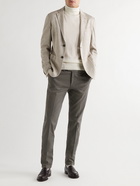 CANALI - Slim-Fit Tapered Stretch Cotton-Twill Chinos - Brown