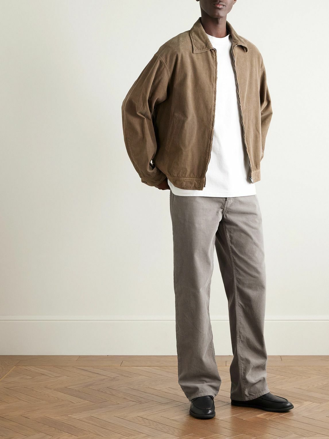 The Row - Rossen Straight-Leg Cotton-Corduroy Trousers - Brown