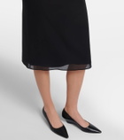 The Row Ivera silk-blend chiffon slip skirt