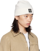 Stone Island Off-White Knitted Badge Beanie