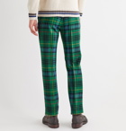 Kingsman - Slim-Fit Checked Wool-Flannel Trousers - Green