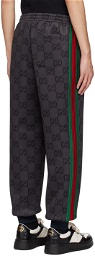 Gucci Gray Jumbo GG Sweatpants