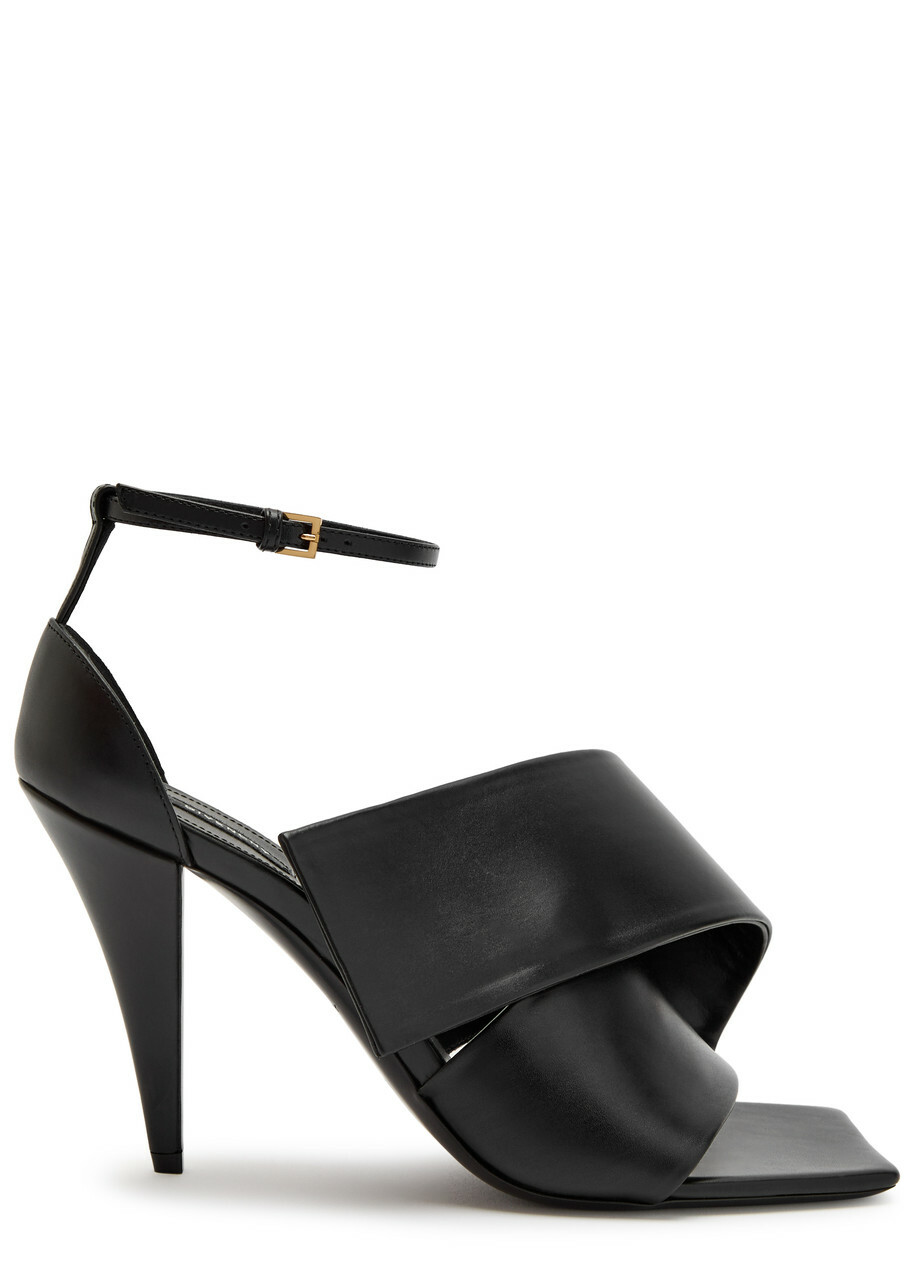 Givenchy Twisted Leather Sandals Black