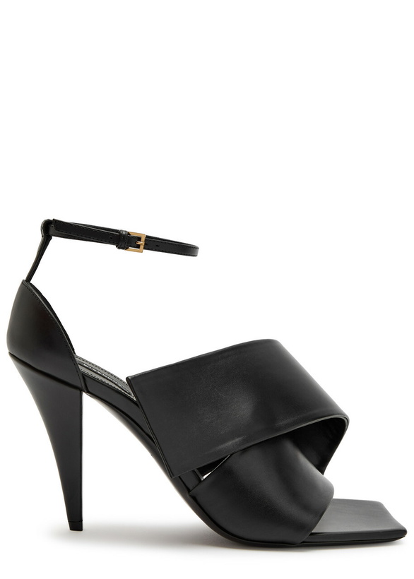 Photo: Givenchy Twisted Leather Sandals Black