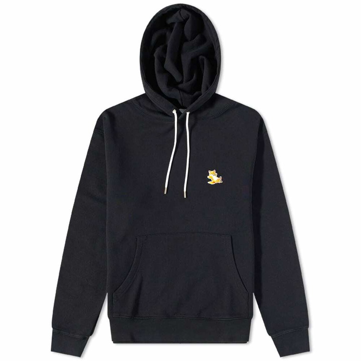 Photo: Maison Kitsuné Men's Chillax Fox Patch Classic Hoody in Black