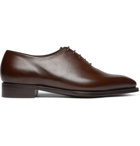 George Cleverley - Alan 3 Whole-Cut Leather Oxford Shoes - Dark brown