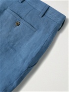 Anderson & Sheppard - Linen Trousers - Blue