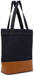 A.P.C. Navy & Tan Axelle Tote