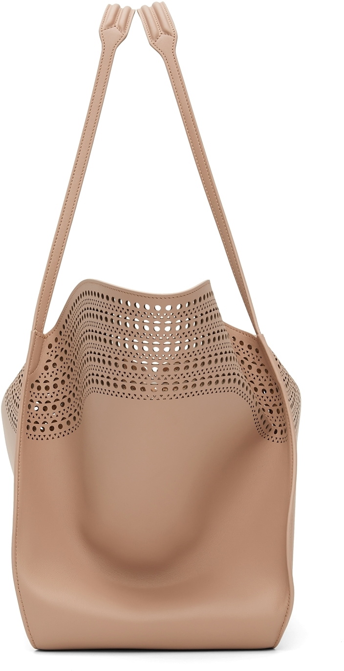 ALAÏA Beige Mini Lili 24 Tote ALAÏA