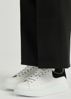 Alexander Mcqueen Oversized Leather Sneakers White And Black