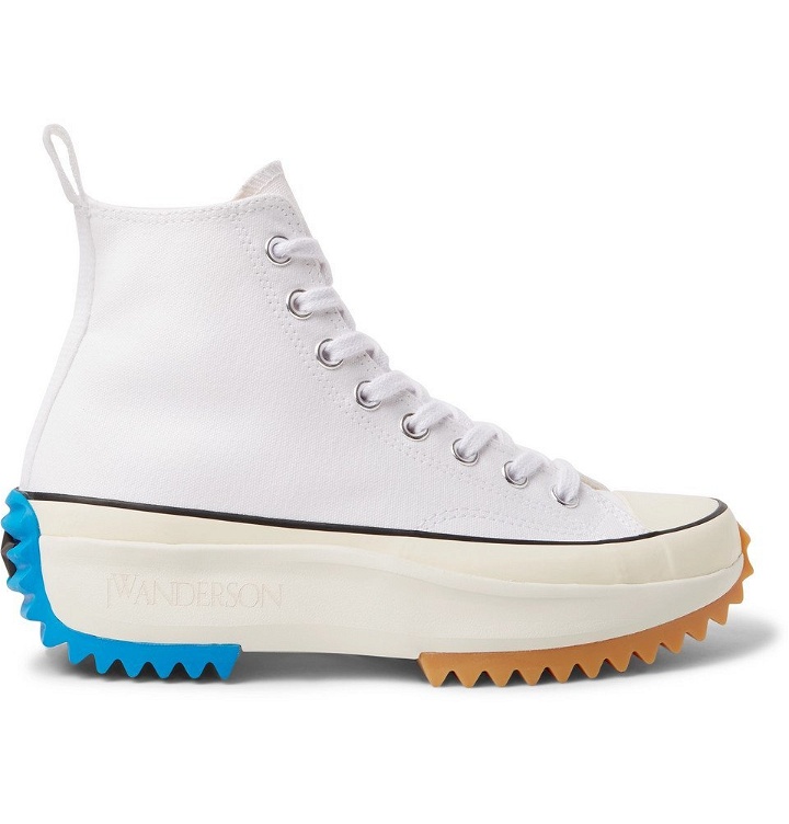 Photo: Converse - JW Anderson Run Star Hike Canvas High-Top Sneakers - White