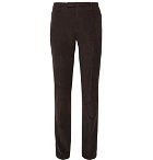 Boglioli - Dark-Olive Stretch-Cotton Corduroy Suit Trousers - Men - Brown