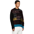 Diesel Black and Multicolor K-Lambro Crewneck Sweater