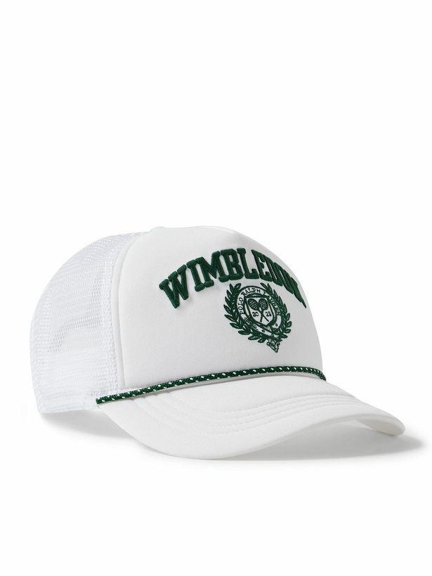 Photo: Polo Ralph Lauren - Wimbledon Logo-Embroidered Scuba and Mesh Trucker Cap