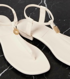 Loro Piana Mindil embellished leather thong sandals