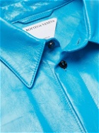 Bottega Veneta - Textured-Leather Shirt - Blue