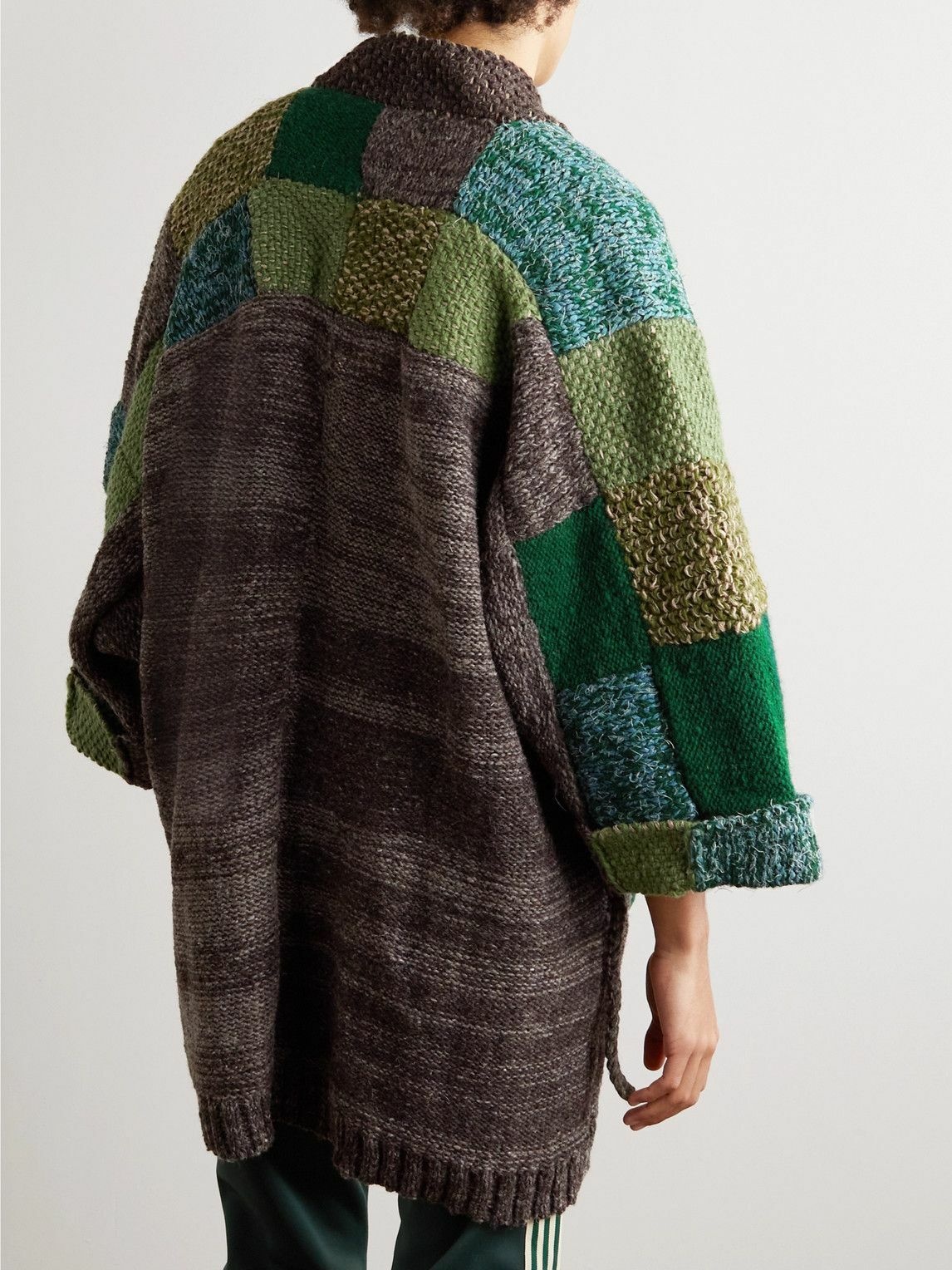 KAPITAL - Tugihagi Kesa Colour-Block Wool, Linen and Cotton-Blend ...