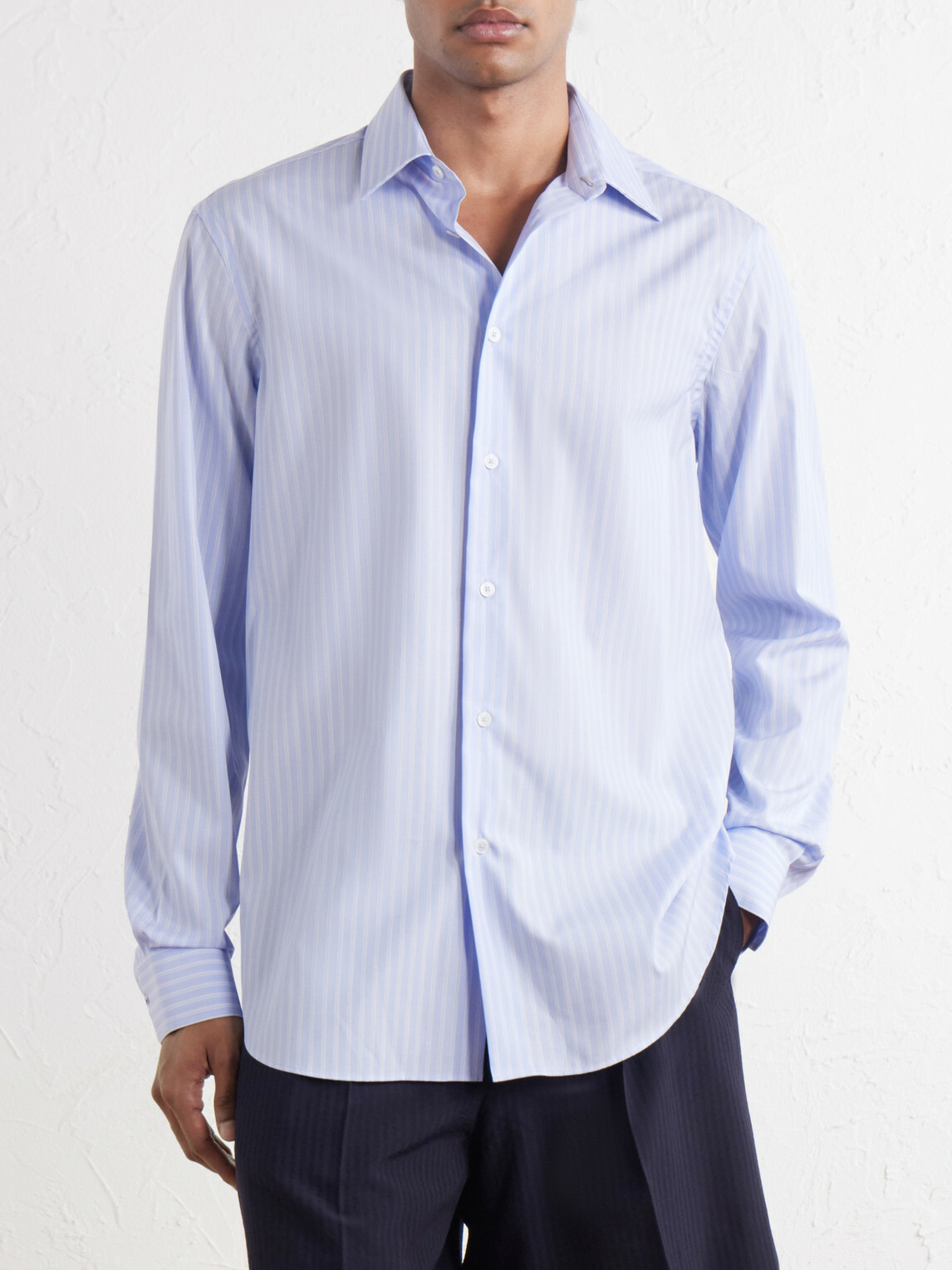 Paul Smith - Striped Cotton-Poplin Shirt - Blue