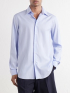 Paul Smith - Striped Cotton-Poplin Shirt - Blue