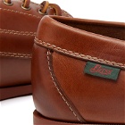 Bass Weejuns Men's Camp Moc Jackman Pull Up in Mid Brown Leather